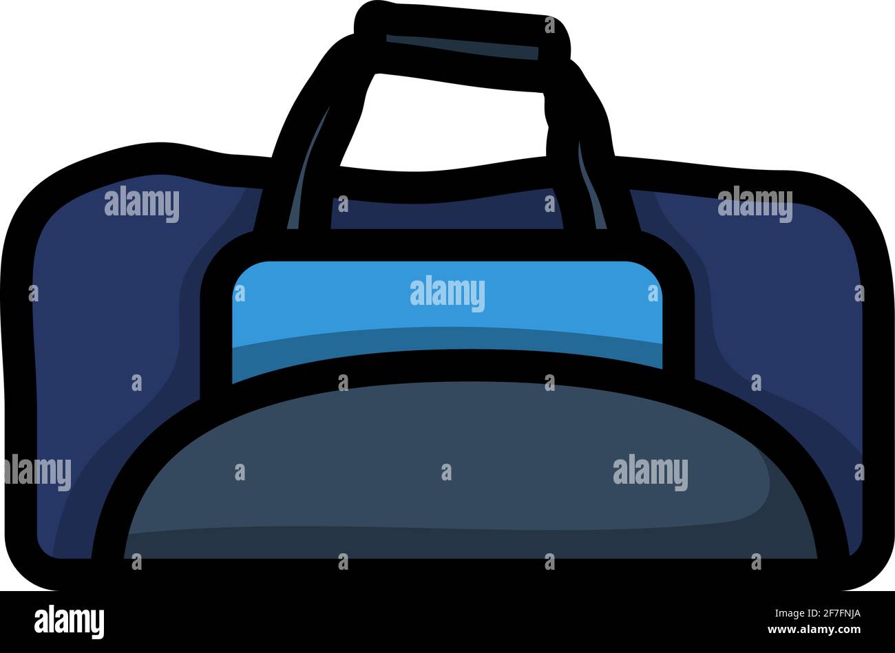 Symbol Für Cricket Bag. Editierbare Fett Formatigte Kontur Mit Farbfüllungsdesign. Vektorgrafik. Stock Vektor