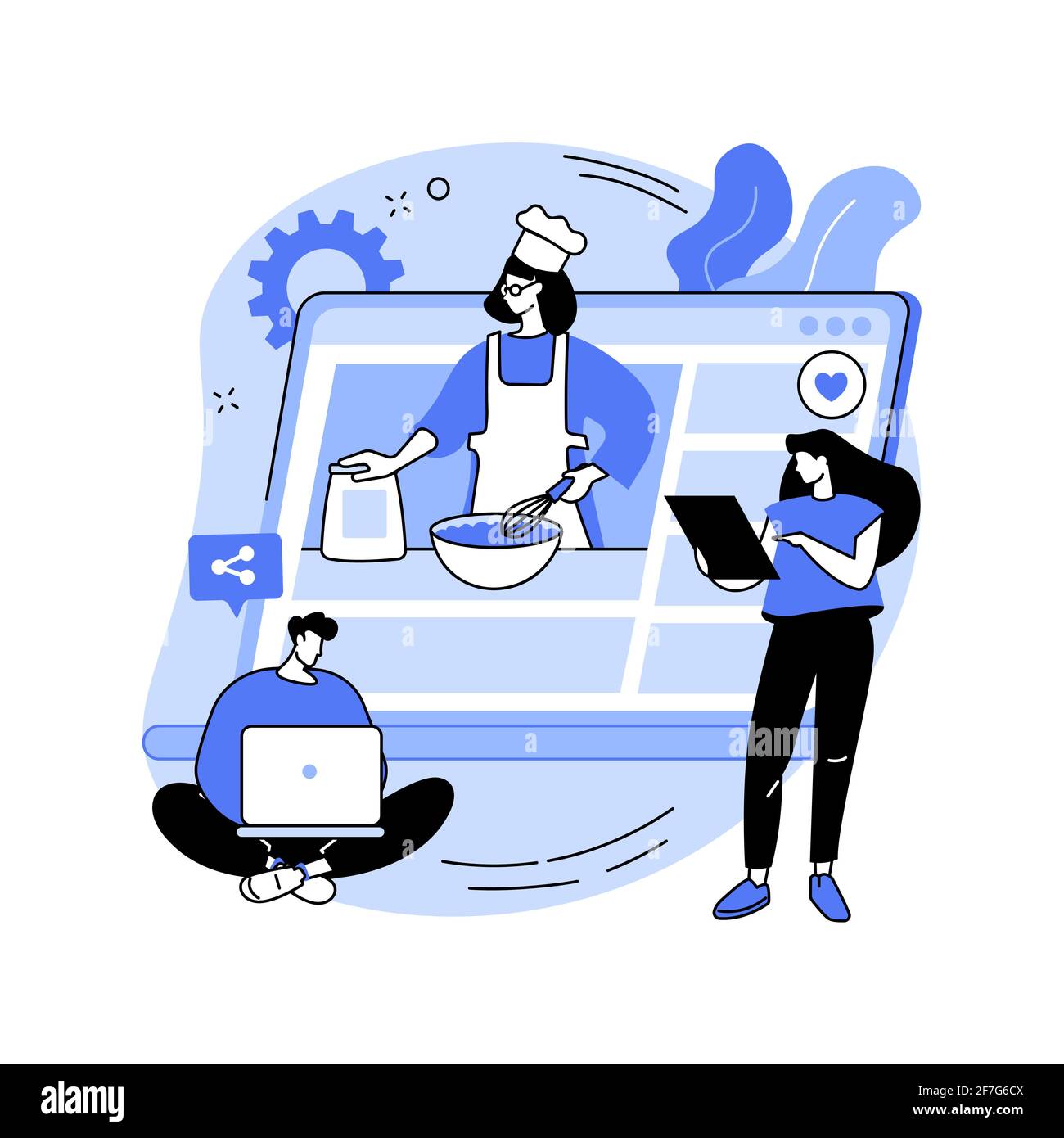 Food Blogging abstraktes Konzept Vektor Illustration. Stock Vektor Food Blogging abstraktes Konzept Vektor Illustration. Stock Vektor