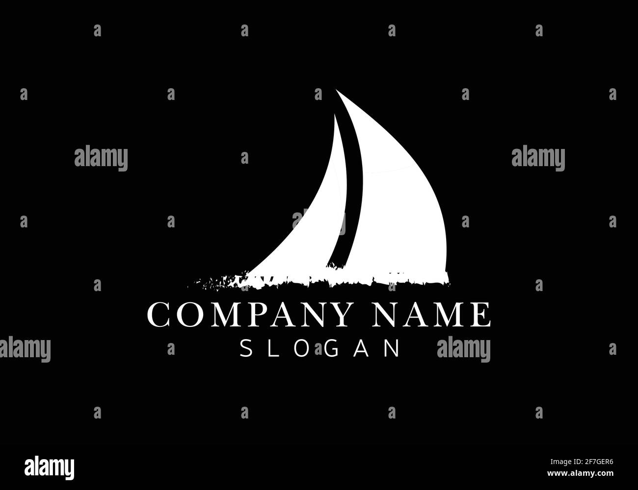 Segelschiff Logo Design Vektor Vorlage, Stock Vektor