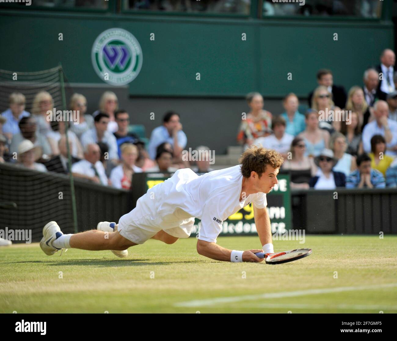 WIMBLEDON TENNIS CHAMPIONSHIPS 2008. 7TH TAG 30/6/2008 ANDT MURRAY WÄHREND SEINES SPIELS MIT R.GASQUET. BILD DAVID ASHDOWN Stockfoto