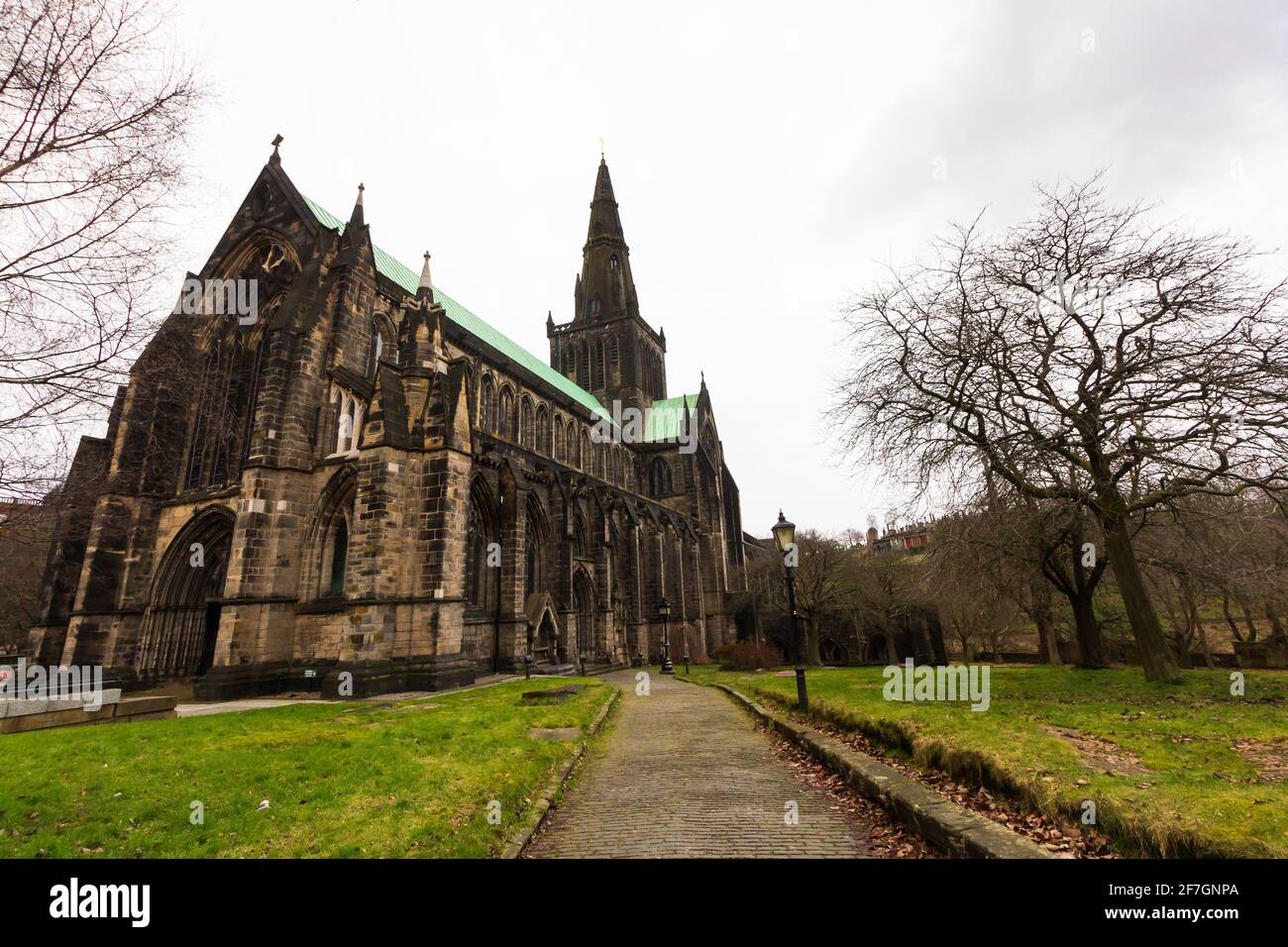 Stadtbild der Kathedrale von Glasgow Stockfoto