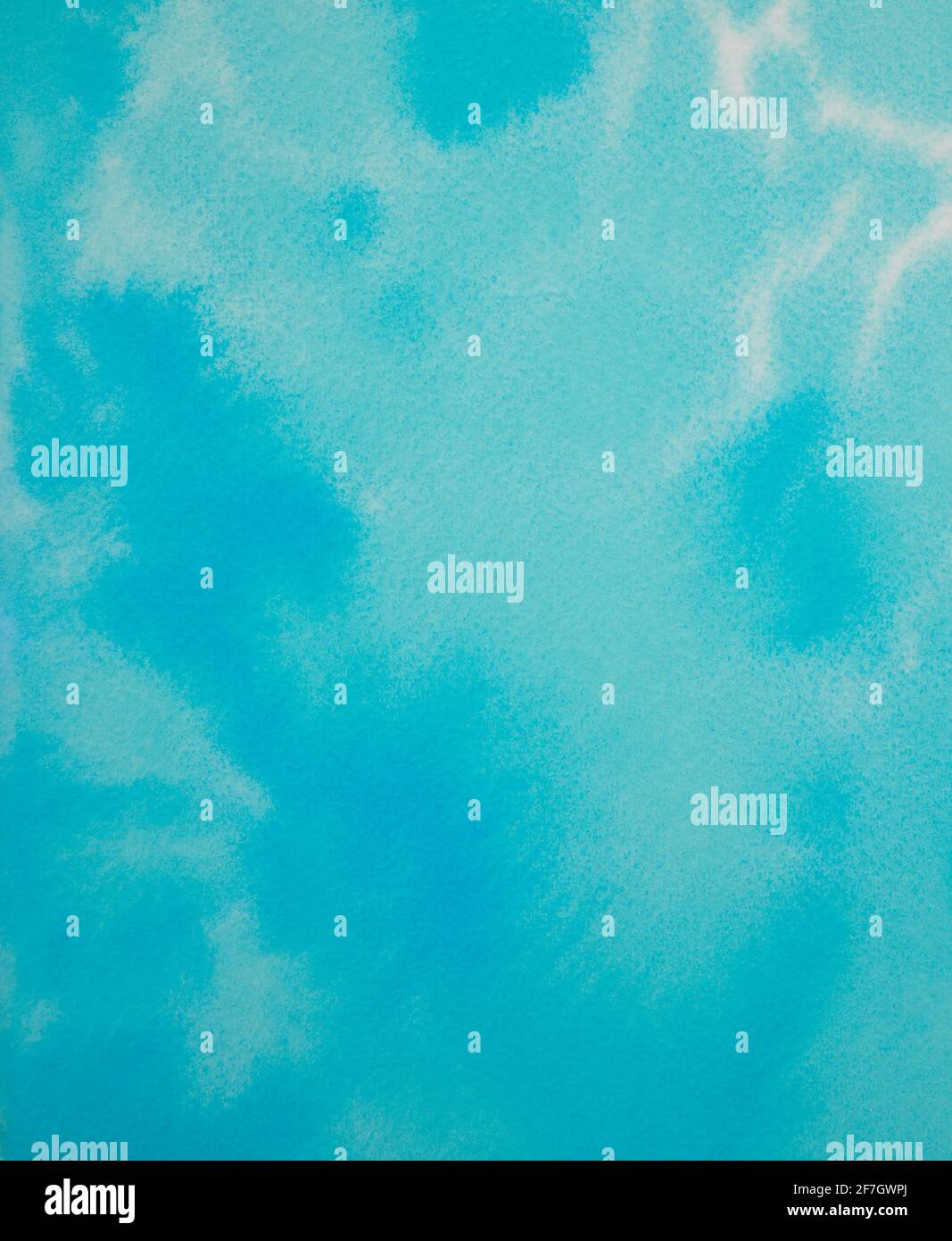 Hell glänzend frisch blau aqua marine Aquarell Hintergrund. Pinsel mit abstrakter Textur. Stockfoto