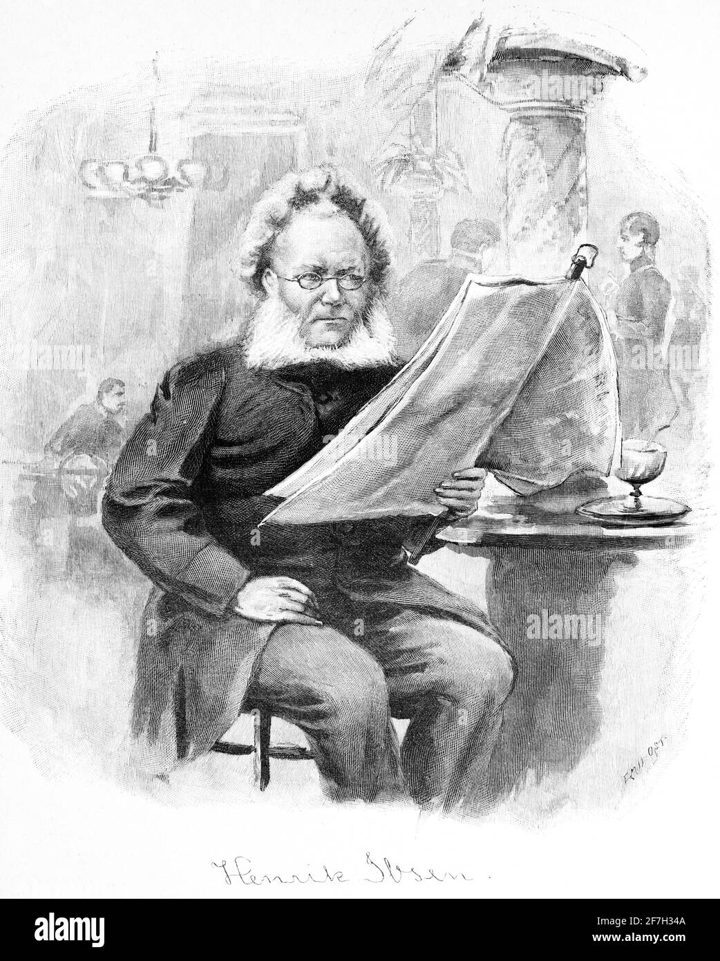 Henrik Ibsen, Christiania, Norwegen, Skandinavien, Nordeuropa, Stockfoto