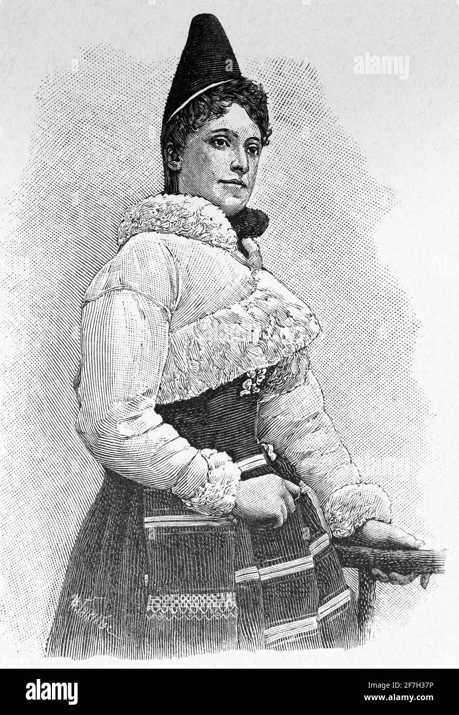 Norwegische Frauen in ihrer Nationaltracht, Christiania, Norwegen, Skandinavien, Nordeuropa, Stockfoto