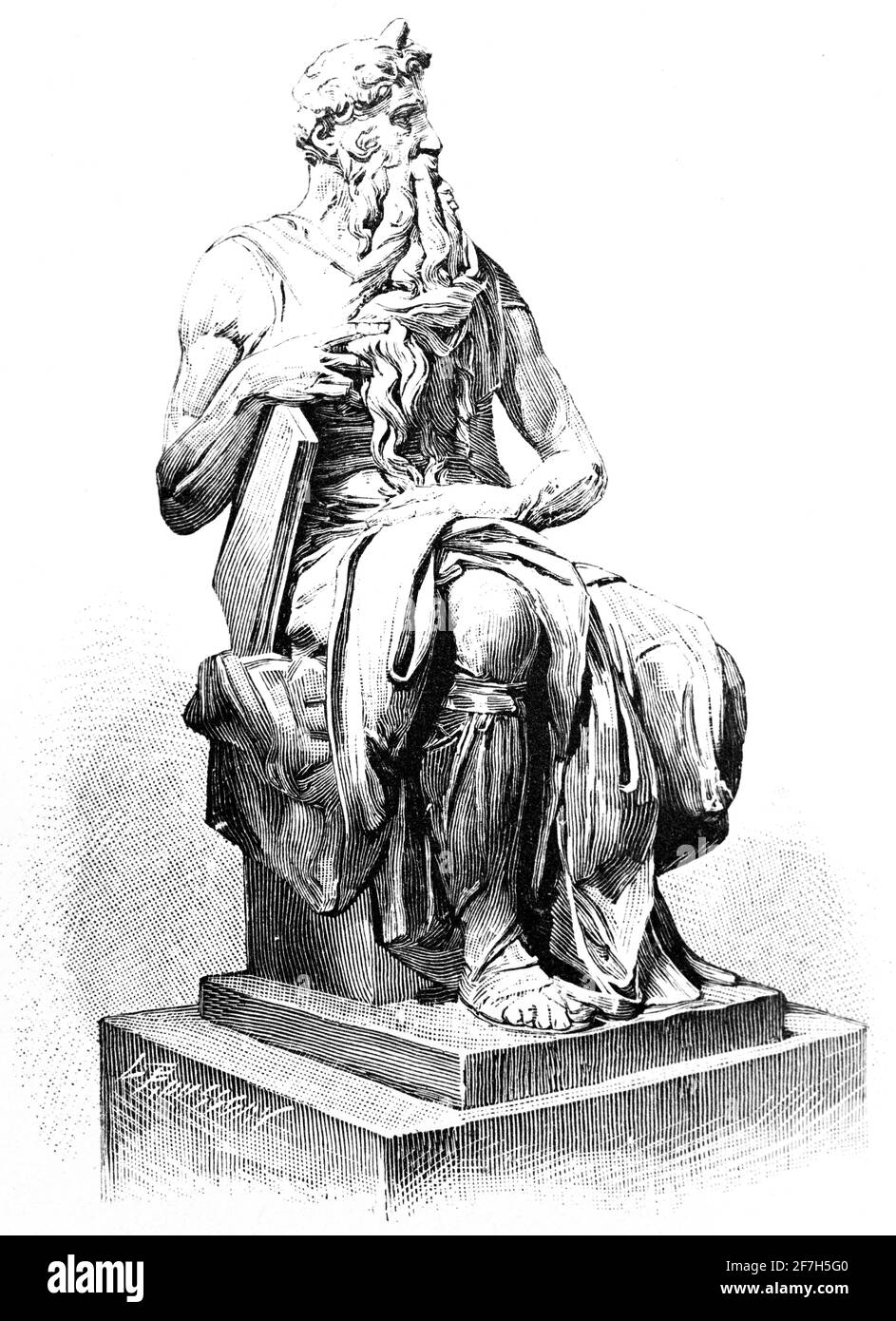 Skulptur des Propheten Moses von Rom, Italien Stockfoto