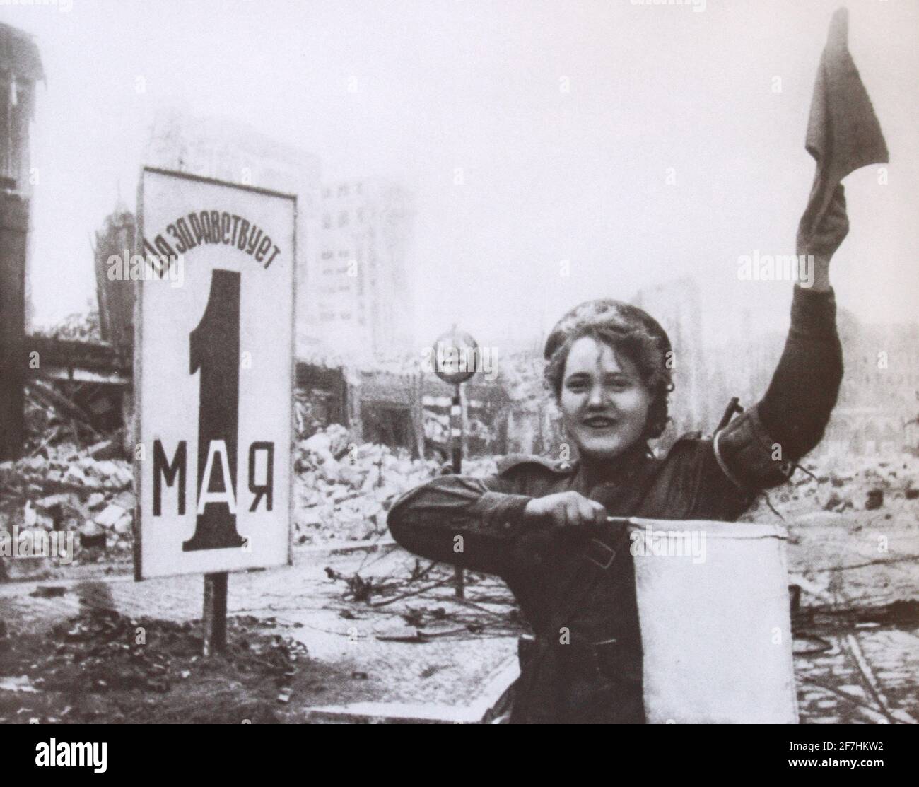 Am 1. Mai 1945 im Zentrum von Berlin. Stockfoto