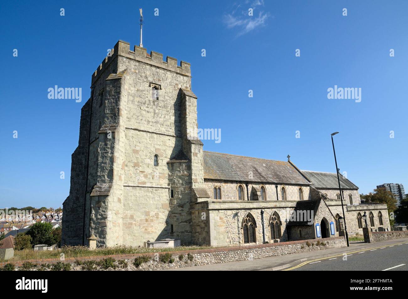 Die Pfarrkirche St. Mary the Virgin, Altstadt, Eastbourne, East Sussex, England, VEREINIGTES KÖNIGREICH Stockfoto