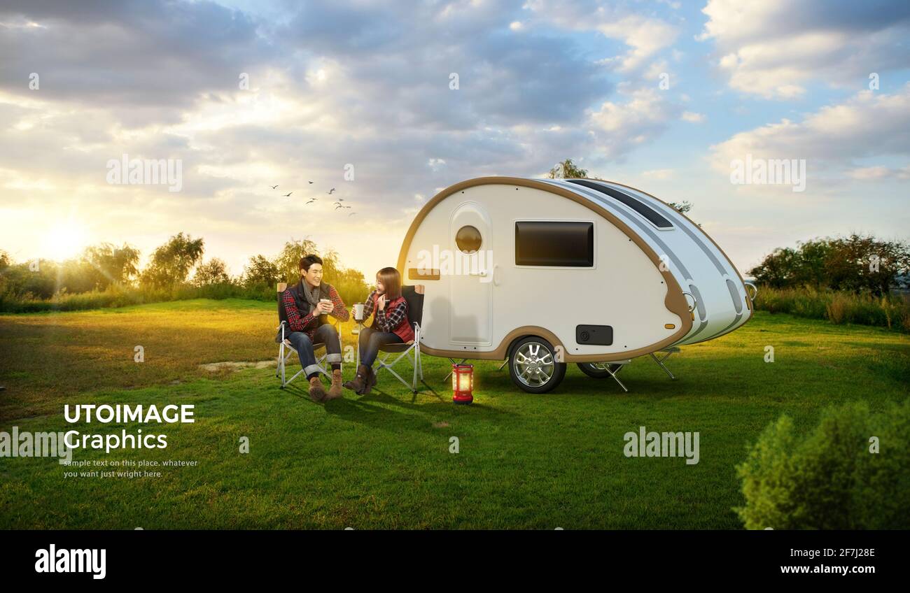 Car Camping Konzept Stockfoto