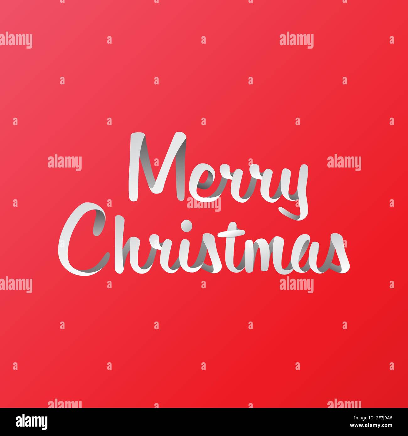 Frohe Weihnachten Text in 3D modernes, stilvolles Design für Weihnachten Grußbanner oder Poster Stock Vektor