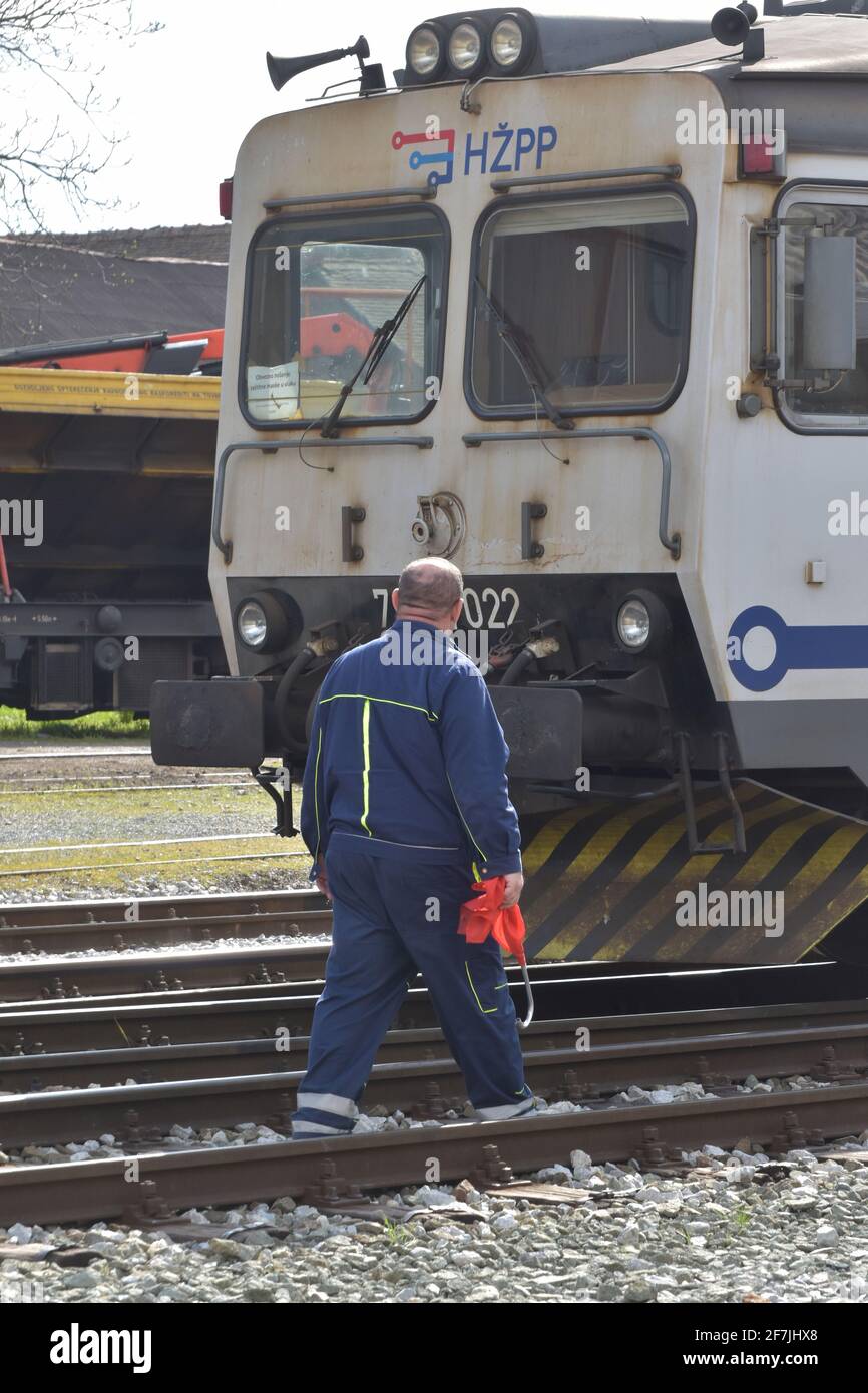 Bahnhof in der kroatischen Republik Stockfoto