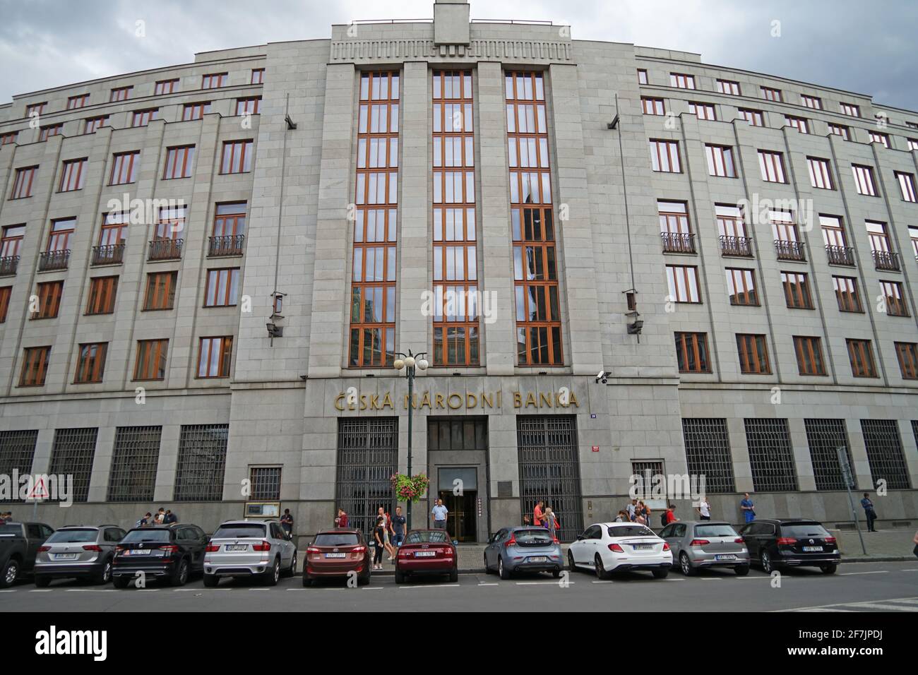 Prag, Tschechische Republik - Juli 13 2019: Zentralbank Zentrale der Tschechischen Nationalbank Stockfoto