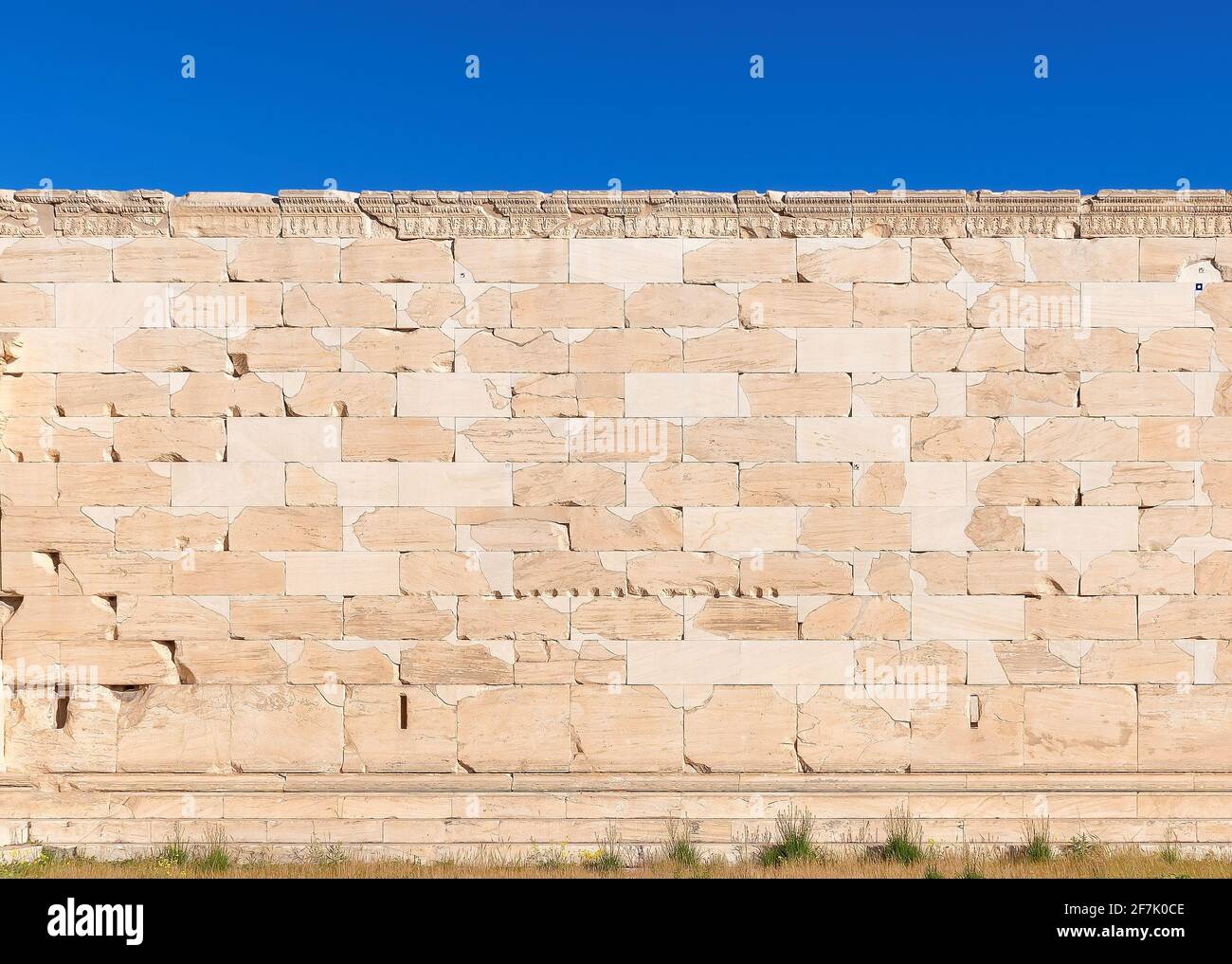 Nahaufnahme der Steinwand Stockfoto