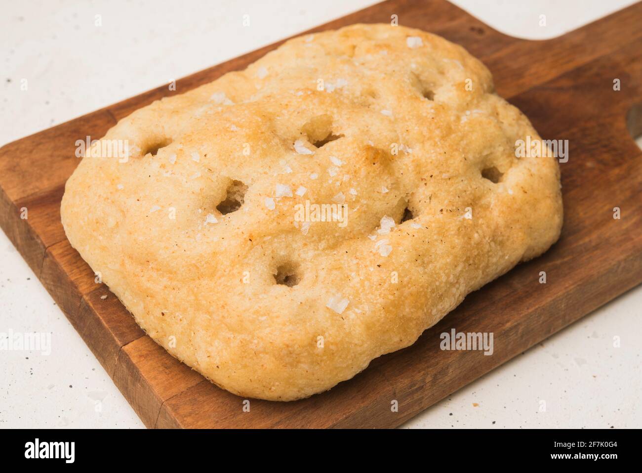 Einfache Rosmarin Knoblauch Focaccia Brot Stockfoto