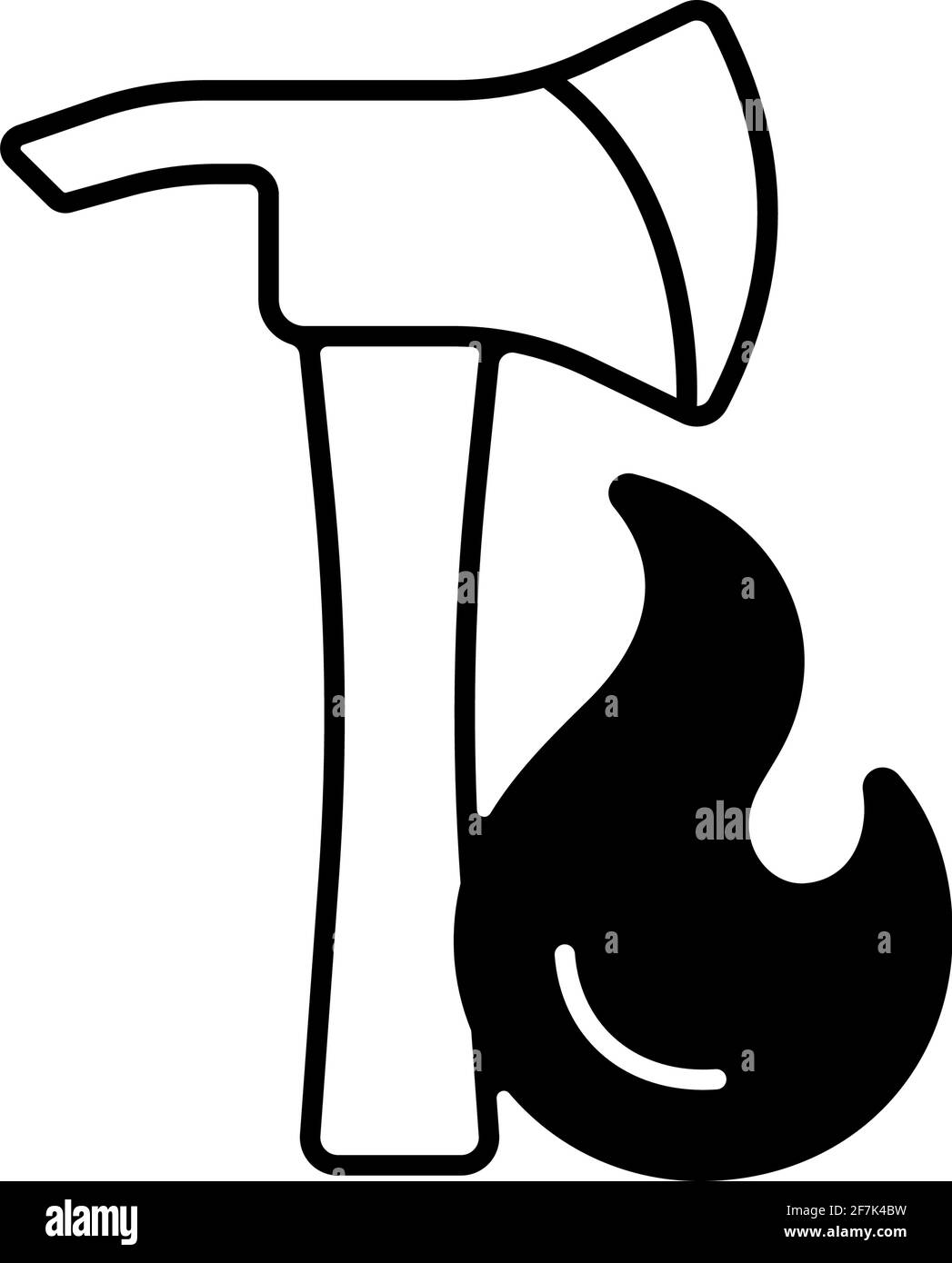Lineares Pulaski-Axt-Symbol Stock Vektor