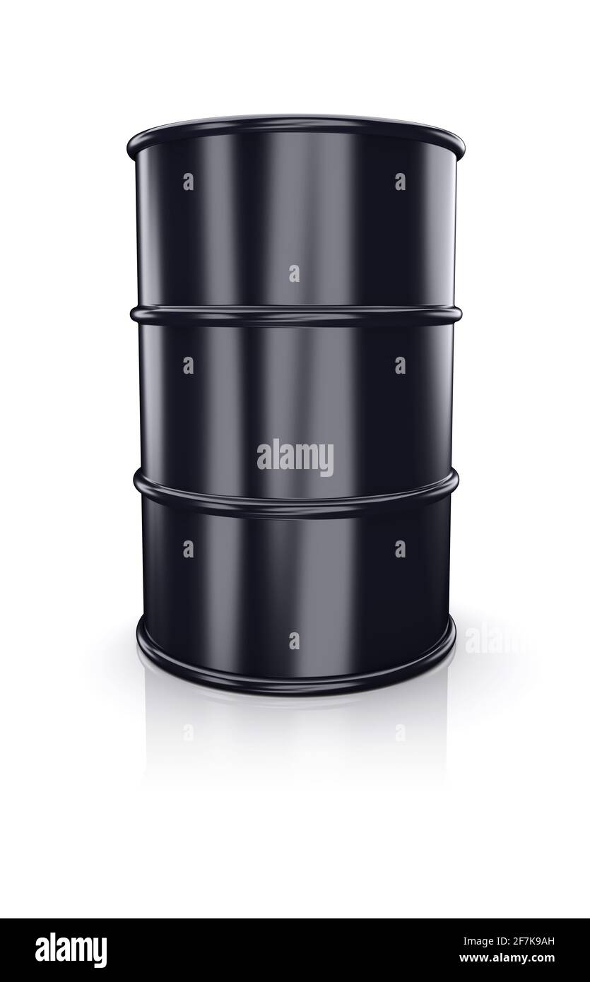 Schwarzer Lauf auf weißem Hintergrund. 3d-Bild Stockfoto