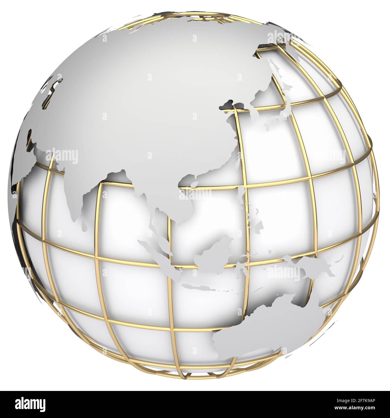 Erdweltkarte.Australien und Asien auf einem Planeten-Globus Stockfoto