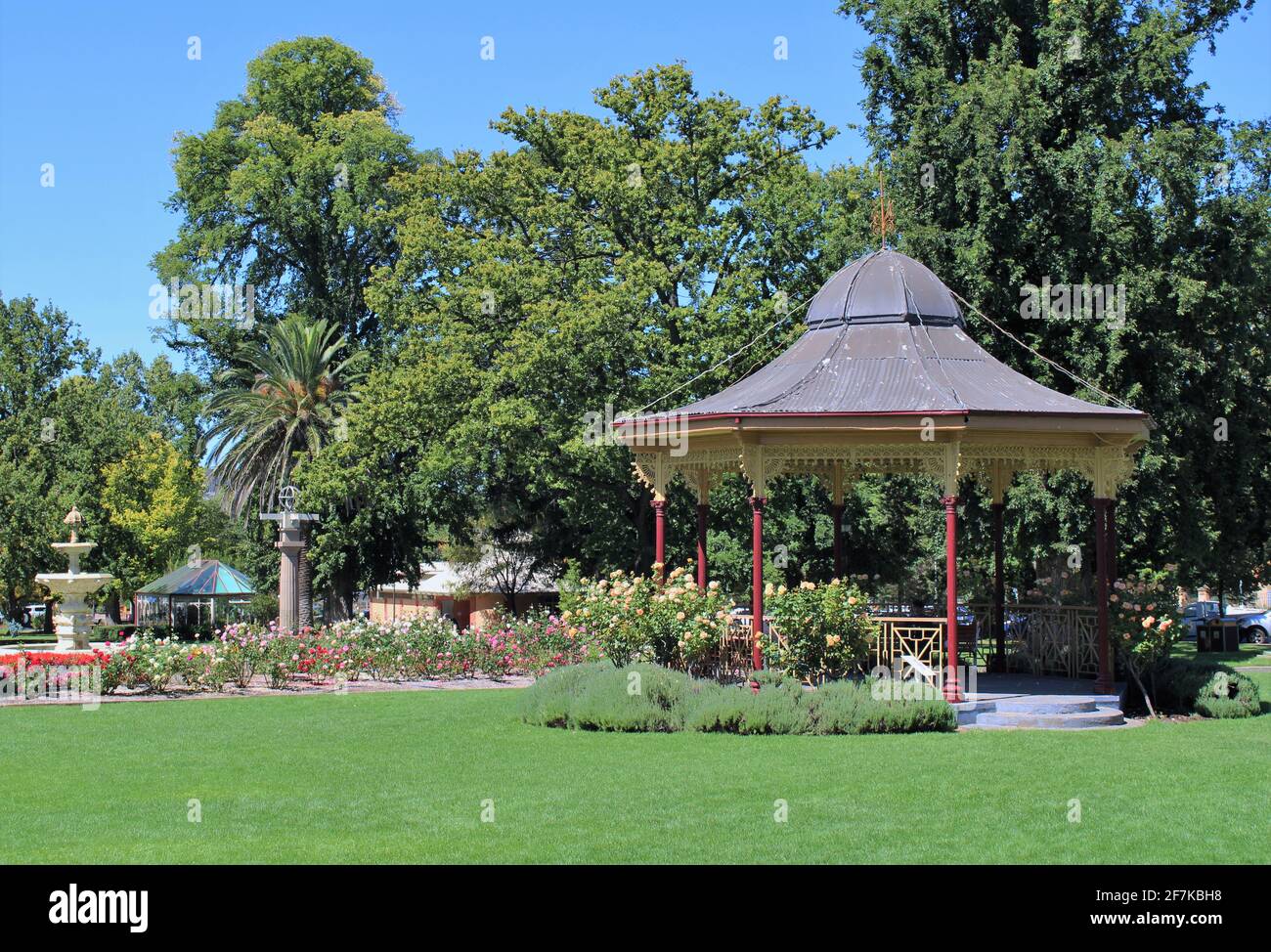 Rotunda-Gazebo im Belmore Park, in Goulburn, New South Wales, Australien. Stockfoto