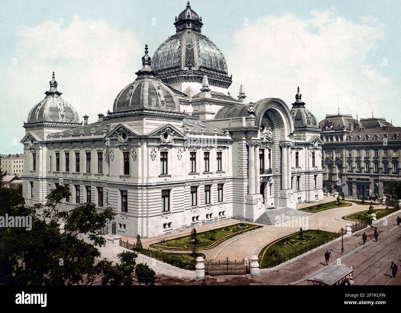 Bucuresci. Casa de Depuncrĭ. Bukarest. Banque Nationale - Rumänien. Bucharest. Nationalbank, um 1900 Stockfoto