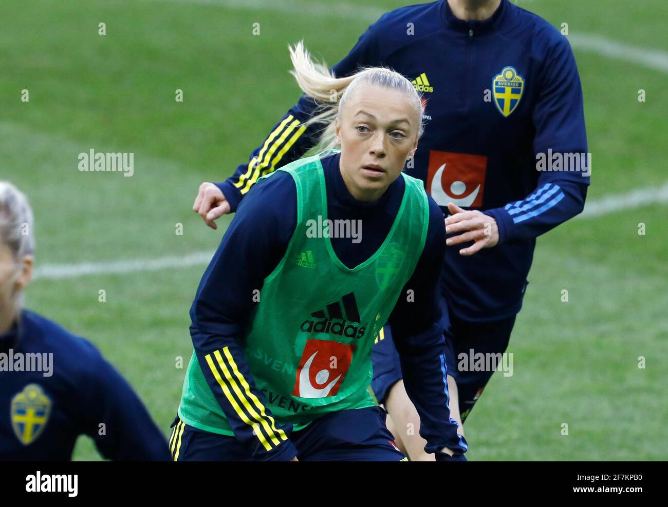 Hanna Bennison Sveriges Damlandslag I Fotboll Traning Pa Friends Arena Svenska Fotbollsforbundet Stockholm 2021 04 08 C Patrik C Osterberg Tt Stockfotografie Alamy