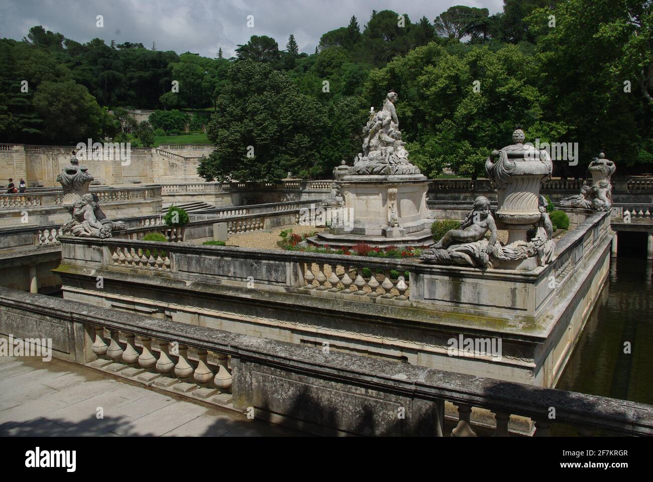 The Fountain Gardens, Nimes, Provence, Frankreich Stockfoto