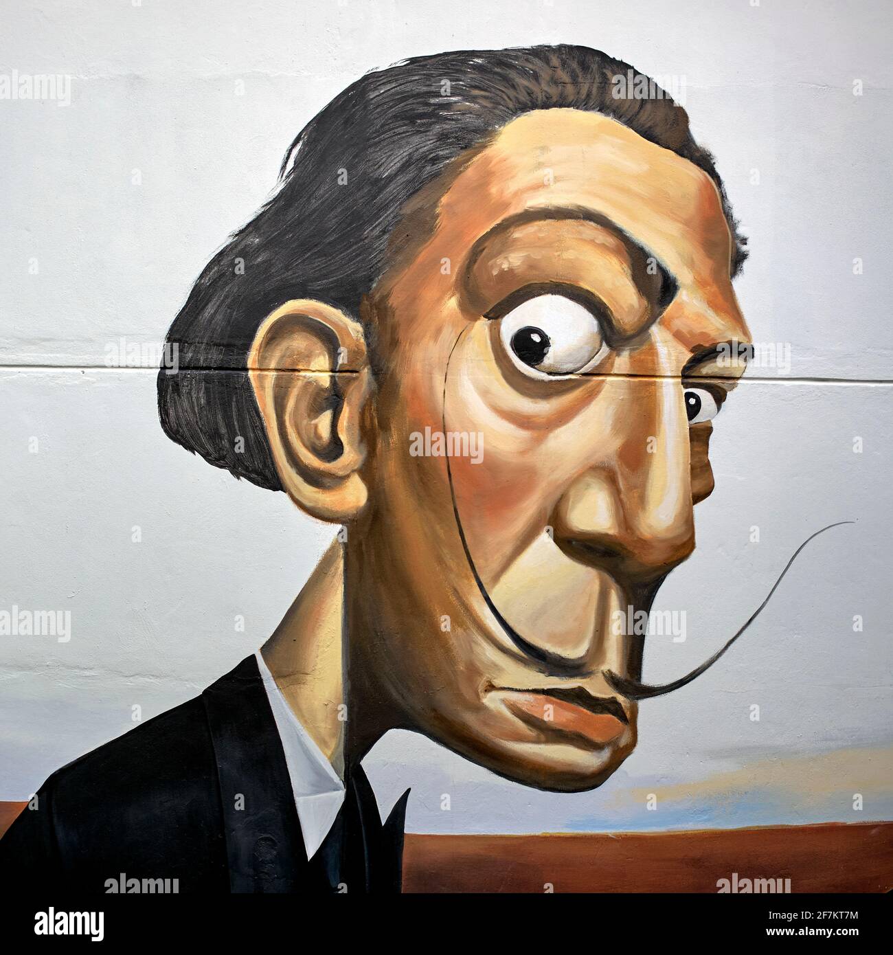 Salvador Dali. Wandkunst des berühmten surrealistischen Künstlers Stockfoto