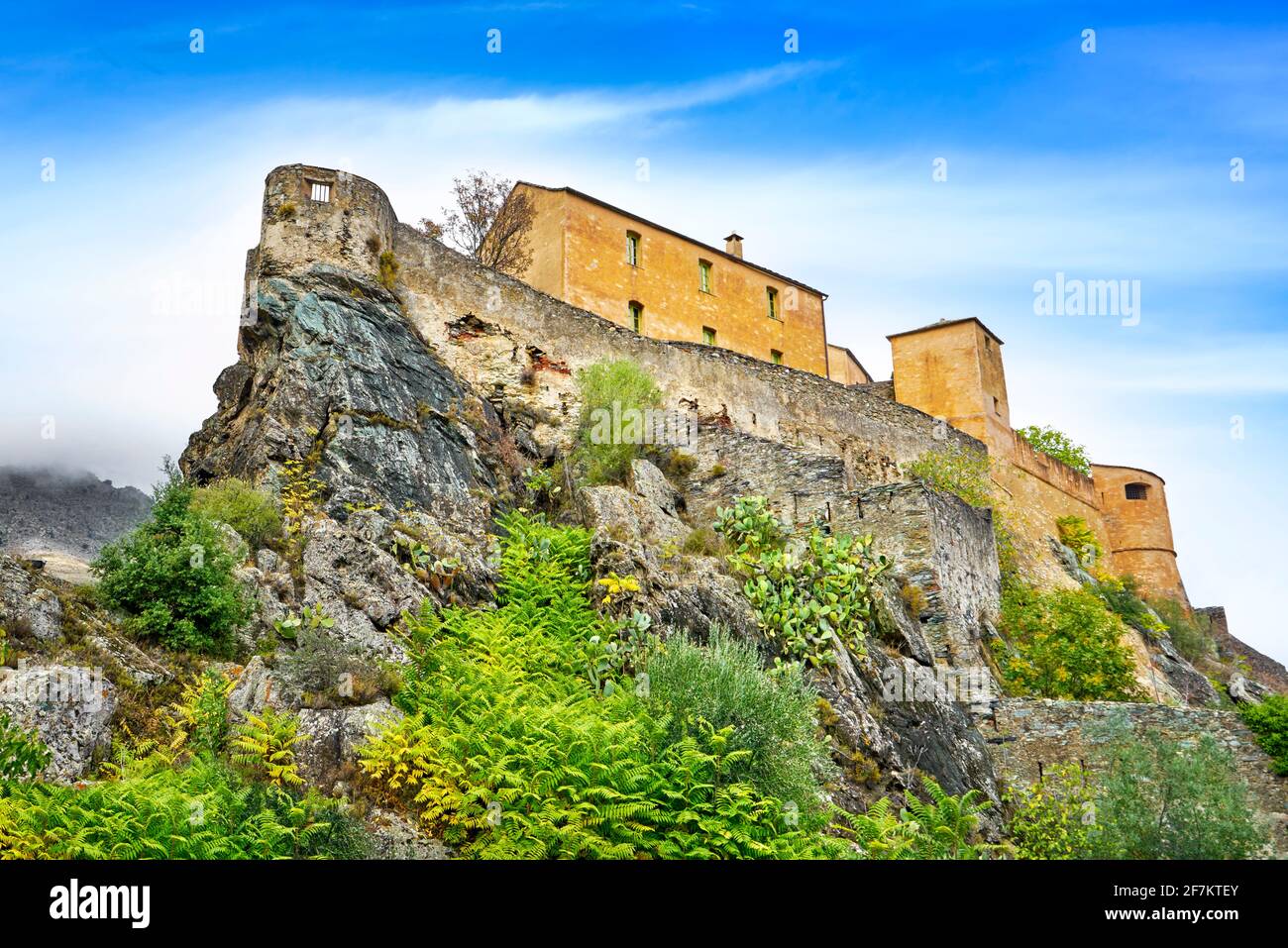 Corte, ehemalige Hauptstadt des unabhängigen Korsika, die Zitadelle in der Altstadt, Korsika Insel, Frankreich Stockfoto
