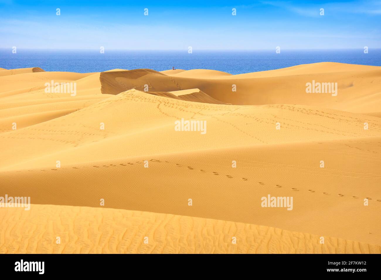 Sand-Dünen von Maspalomas, Gran Canaria, Spanien Stockfoto