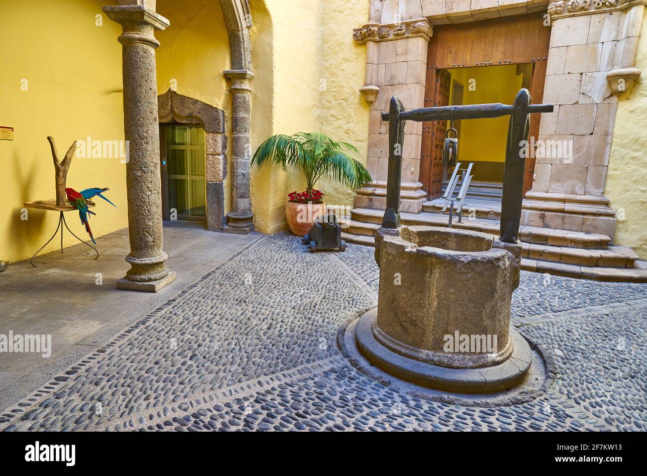 Auch im Hof im Columbus-Haus, Las Palmas, Gran Canaria, Spanien Stockfoto