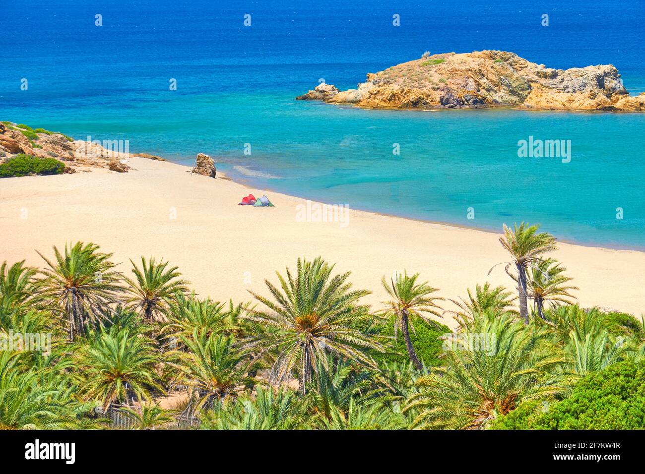 Vai Beach, Kreta, Griechenland Stockfoto