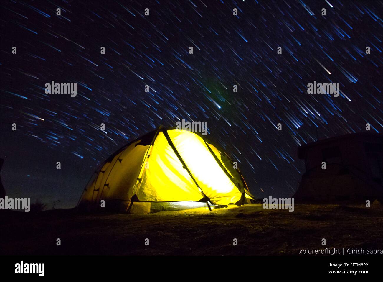 Camping in Sandakphu Stockfoto