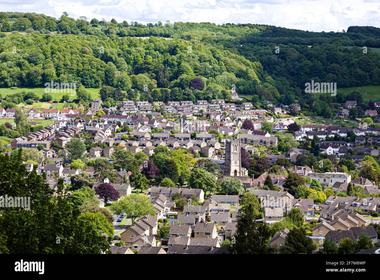 Die Cotswold-Stadt Wotton Under Edge, Gloucestershire, Großbritannien Stockfoto