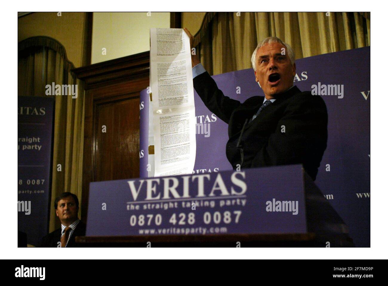 Robert Kilroy Silk gründet seine neue politische Partei 'VERITAS'pic David Sandison 1/2/2005 Stockfoto