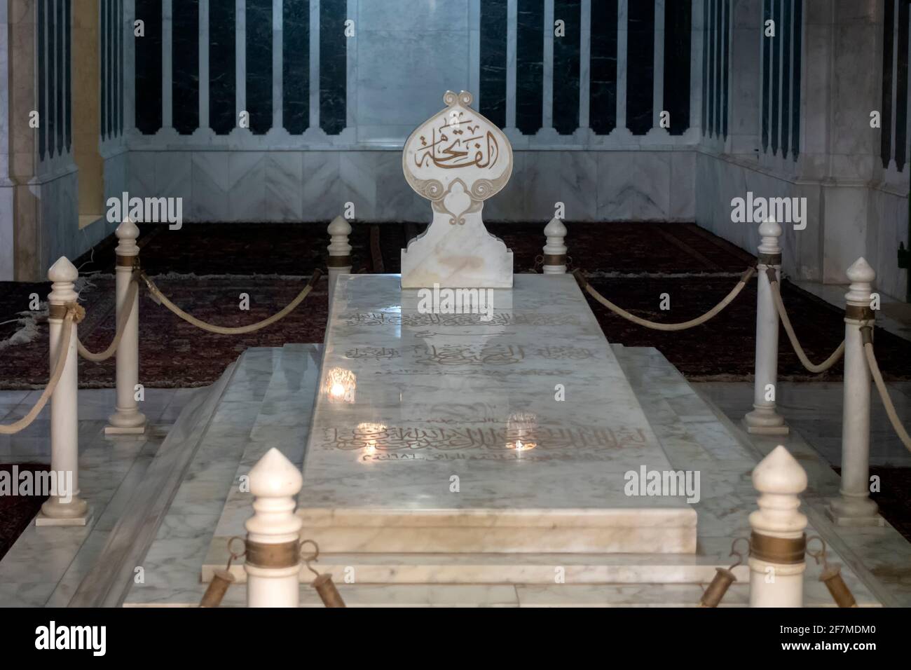 Begräbnisstätte von Hussein bin Ali Al-Hashimi Emir von Mekka und König der Araber, ( der letzte der Haschemitischen Sharifier war, die von 1201 bis 1925 über Mekka, Medina und die Hijaz herrschten) Auf dem Tempelberg, der den Muslimen als Haram esh-Sharif und Al Aqsa-Gelände in der Altstadt Ostjerusalem bekannt ist, Israel Stockfoto