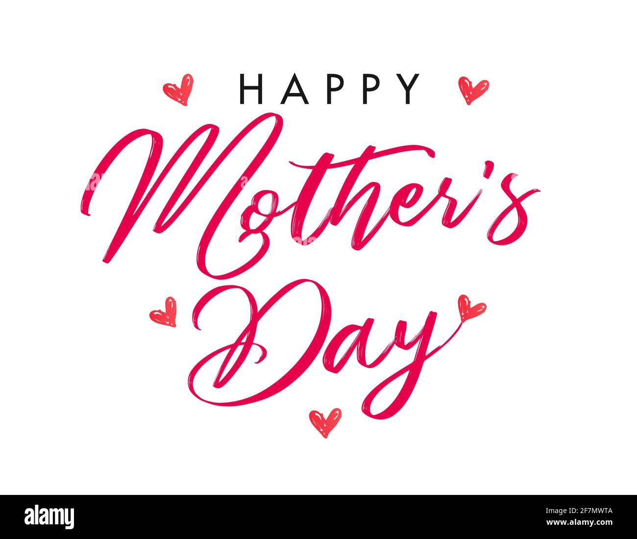 Happy Mothers Day Gratzen Konzept. Dekorativer Kunststil. Kreatives Muttertagsposter, an die beste MUTTER. Isolierte abstrakte Designvorlage. Moderne Kal Stock Vektor