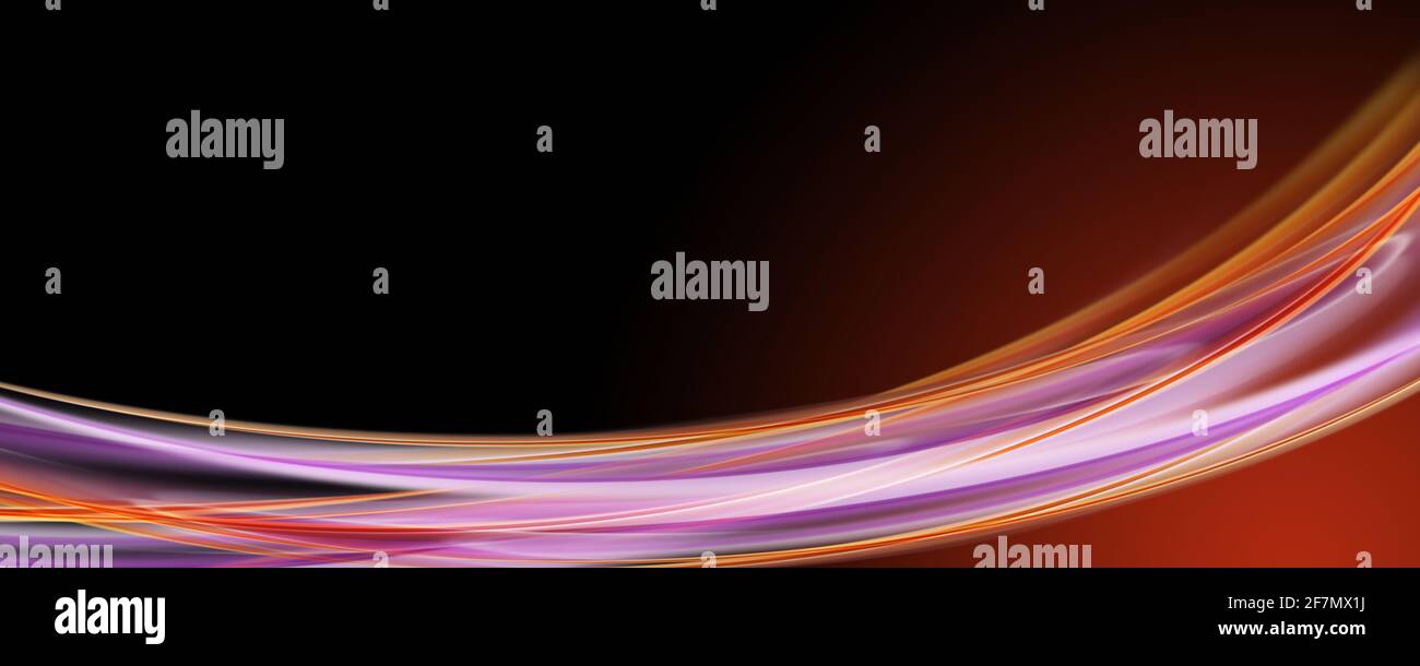 Fantastische elegante Wave panorama Hintergrund design Illustration Stockfoto