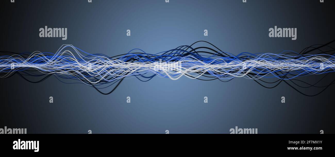 Fantastische elegante Wave panorama Hintergrund design Illustration Stockfoto