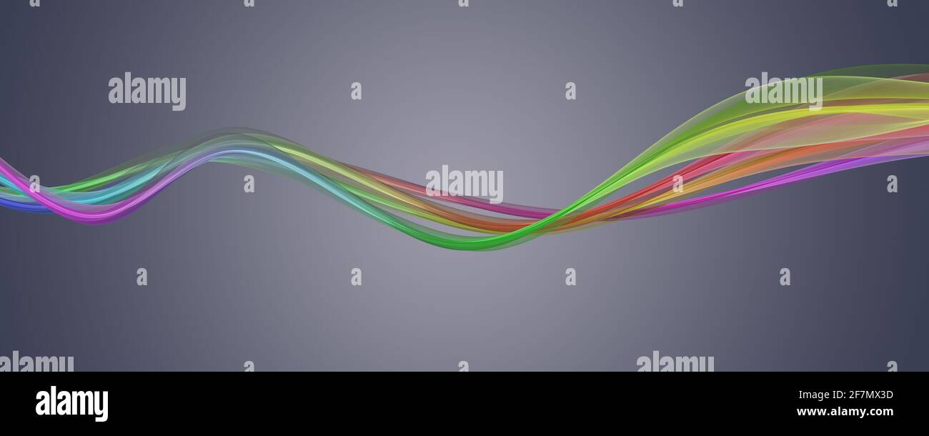 Fantastische elegante Wave panorama Hintergrund design Illustration Stockfoto