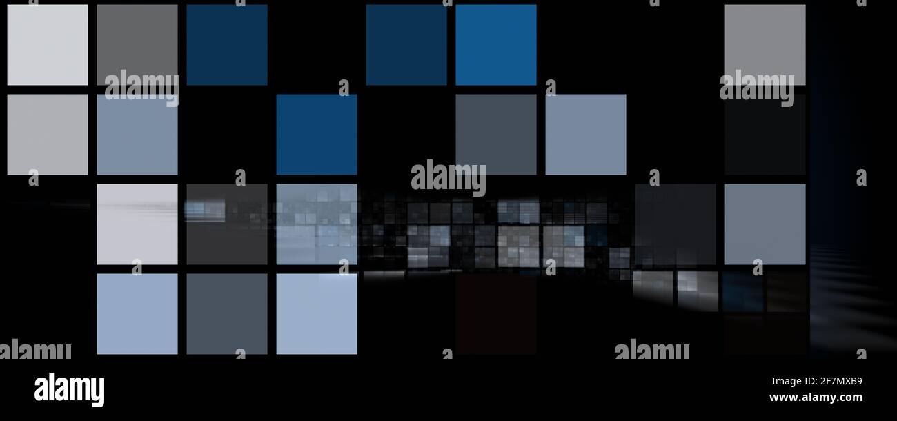 Fantastische abstrakte quadratisch Panorama-Hintergrund-Design-Darstellung Stockfoto
