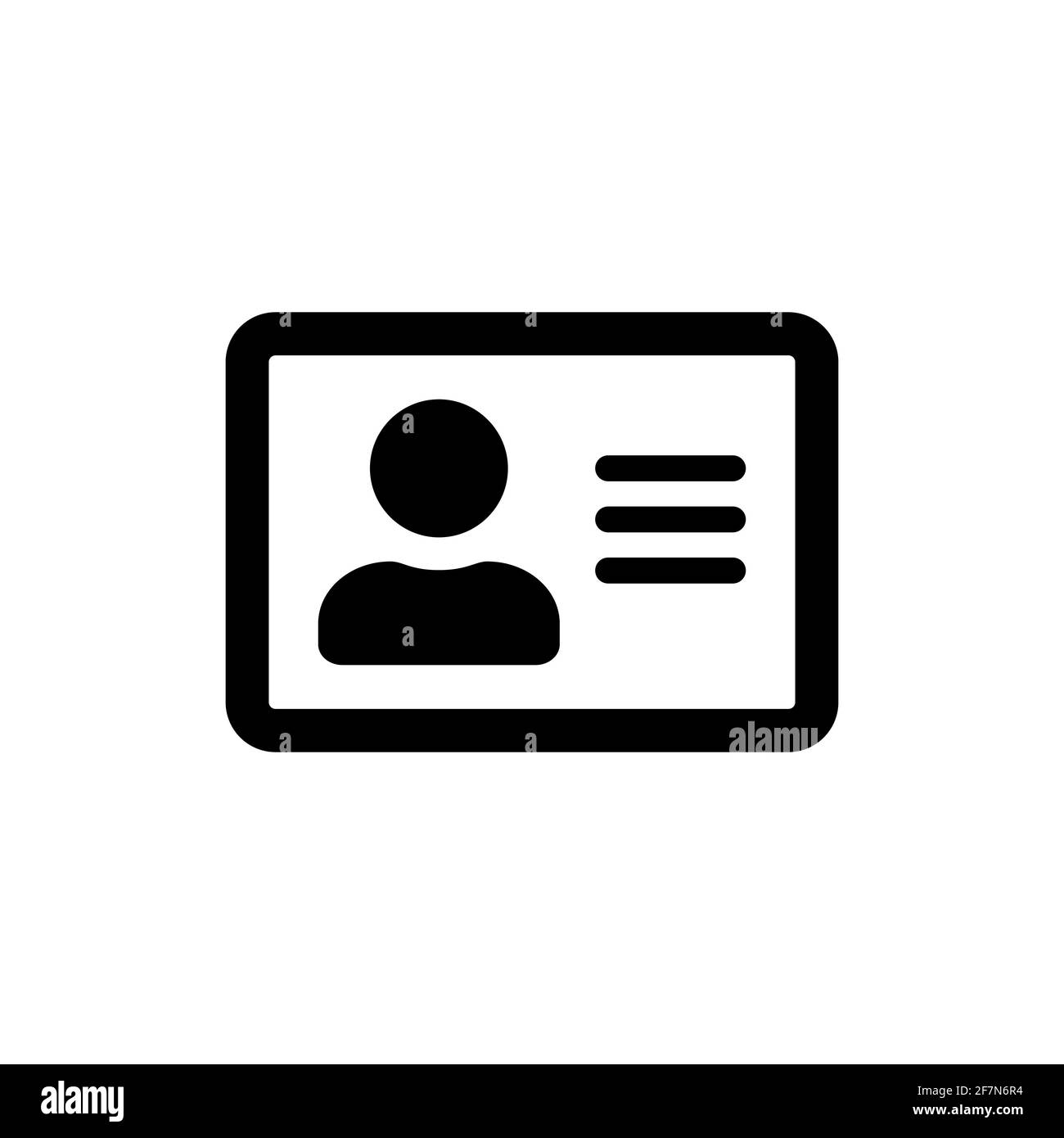 Vektorsymbol der ID-Karte. ID-Kartensymbol. Kontakte sygn Vector EPS 10 Stock Vektor