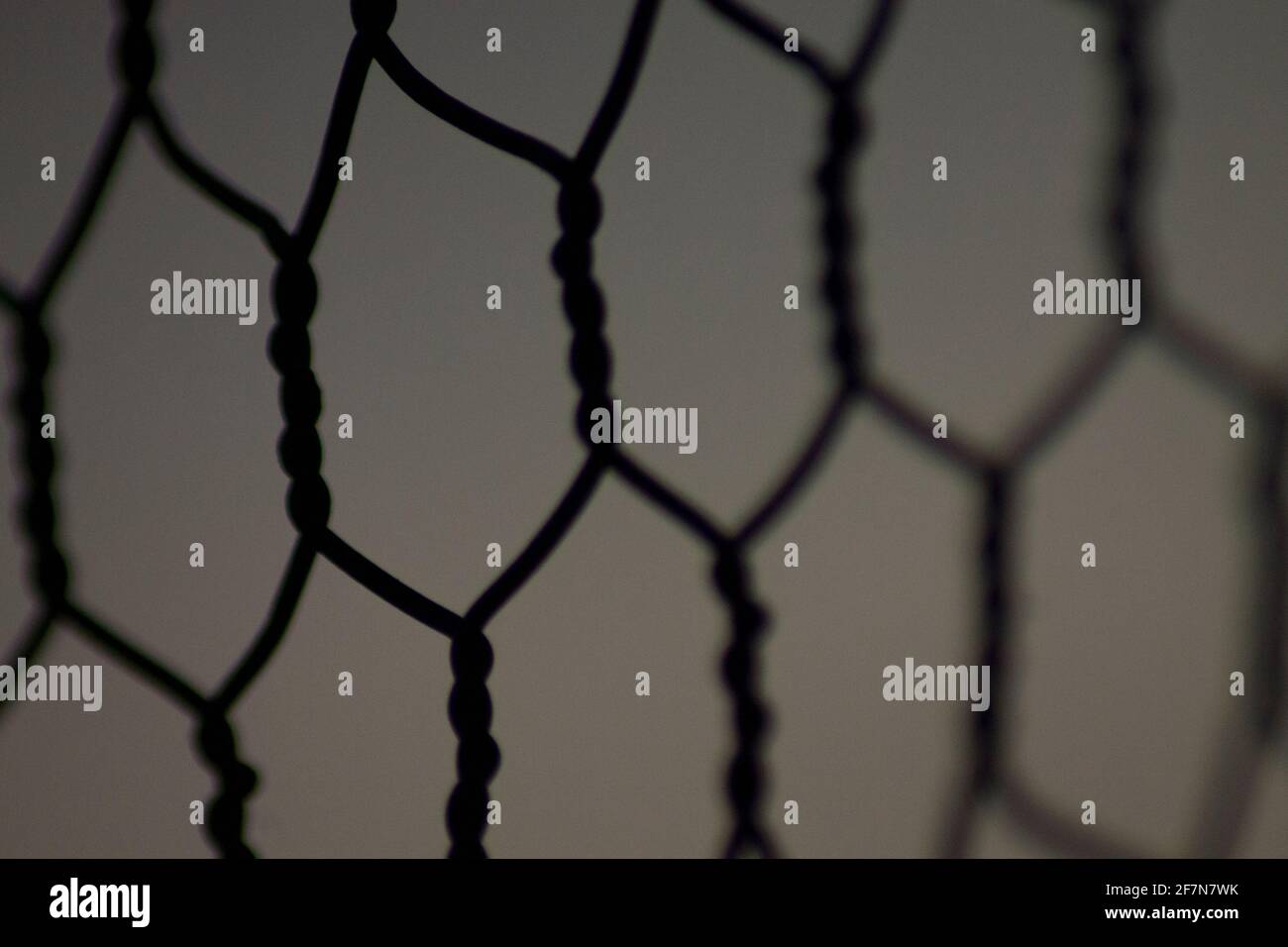 Eine Nahaufnahme eines Zauns Stockfoto