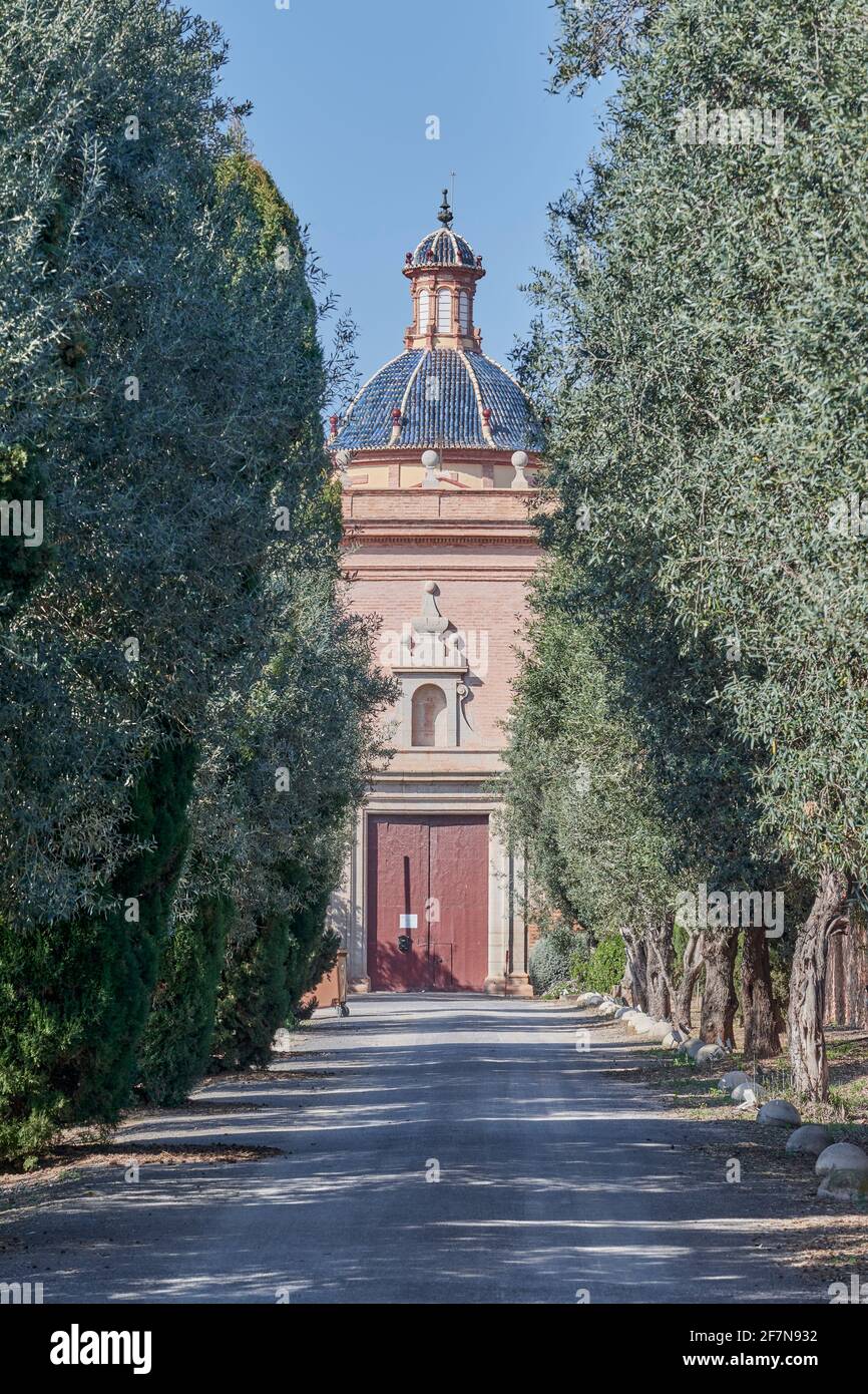 Kartause von Ara Christi. 16. Jahrhundert und erklärte ein Vermögen von kulturellem Interesse in der Stadt Puig in der Provinz Valencia, Spanien, Europa Stockfoto