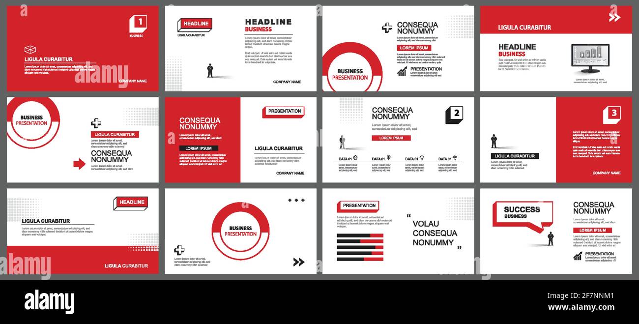 Hintergrund der Präsentation und des Folienlayouts. Design rote und schwarze geometrische Vorlage. Verwendung für geschäftliche Keynote, Präsentation, Folie, Marketing, Broschüre, Stock Vektor Hintergrund der Präsentation und des Folienlayouts. Design rote und schwarze geometrische Vorlage. Verwendung für geschäftliche Keynote, Präsentation, Folie, Marketing, Broschüre, Stock Vektor