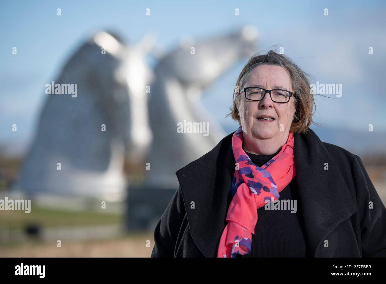 Glasgow, Schottland, Großbritannien. April 2021. IM BILD: Margaret Lynch, Alba-Parteikandidatin für die Region Zentralschottland. Quelle: Colin Fisher/Alamy Live News Stockfoto