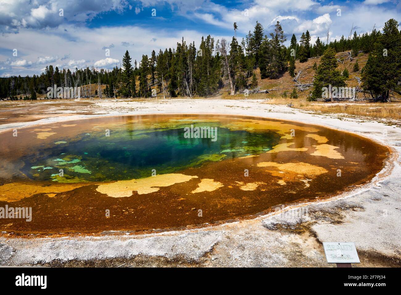 Beauty Pool im Yellowstone Nationalpark. Wyoming. USA. Stockfoto