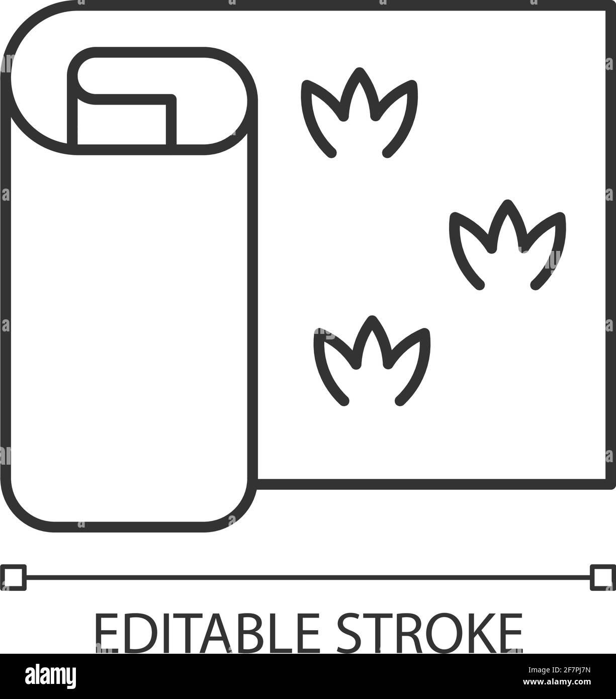 SOD rollt lineares Symbol Stock Vektor