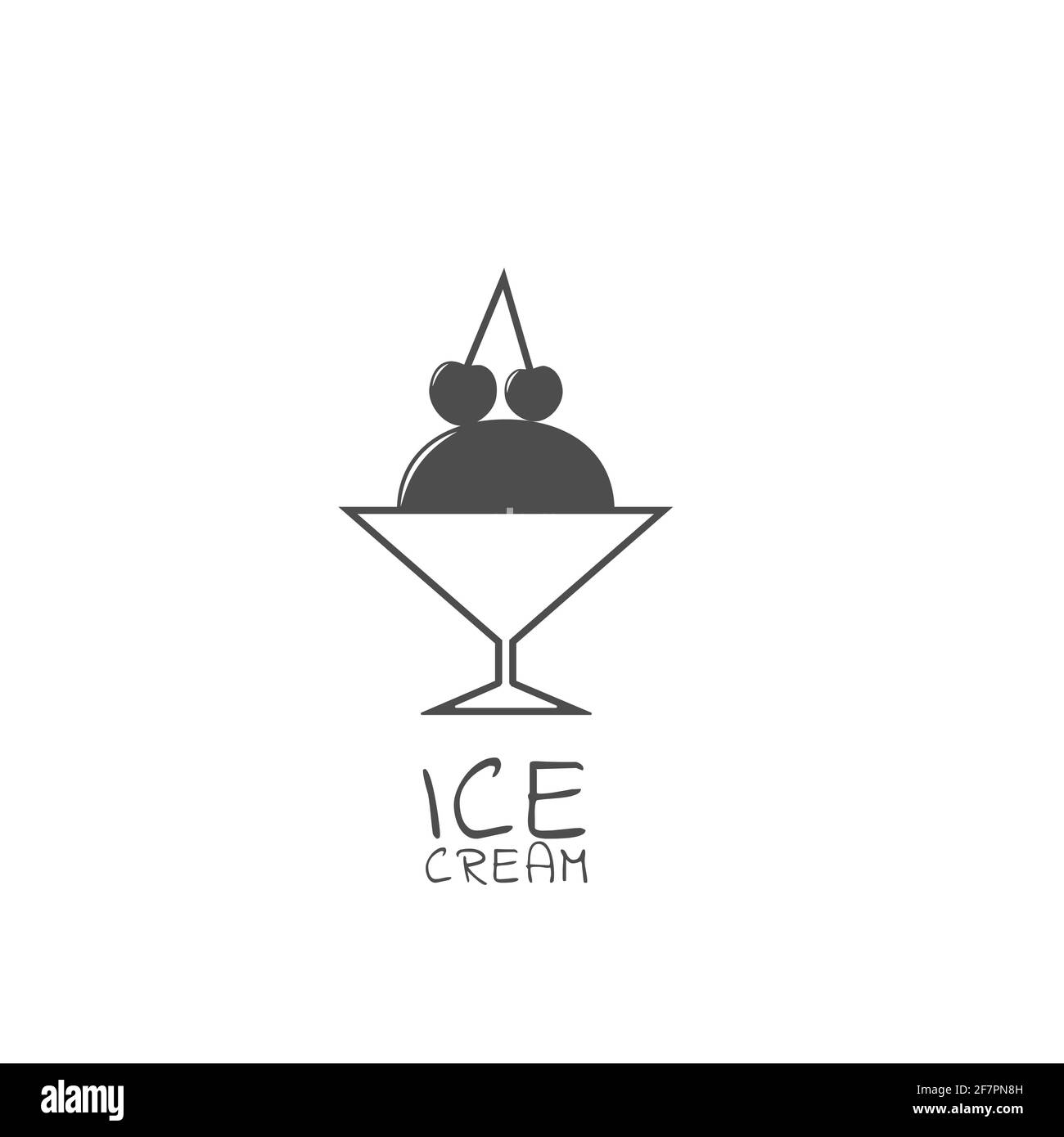 Einfaches Eis Symbol Vektor-Illustration Stock Vektor