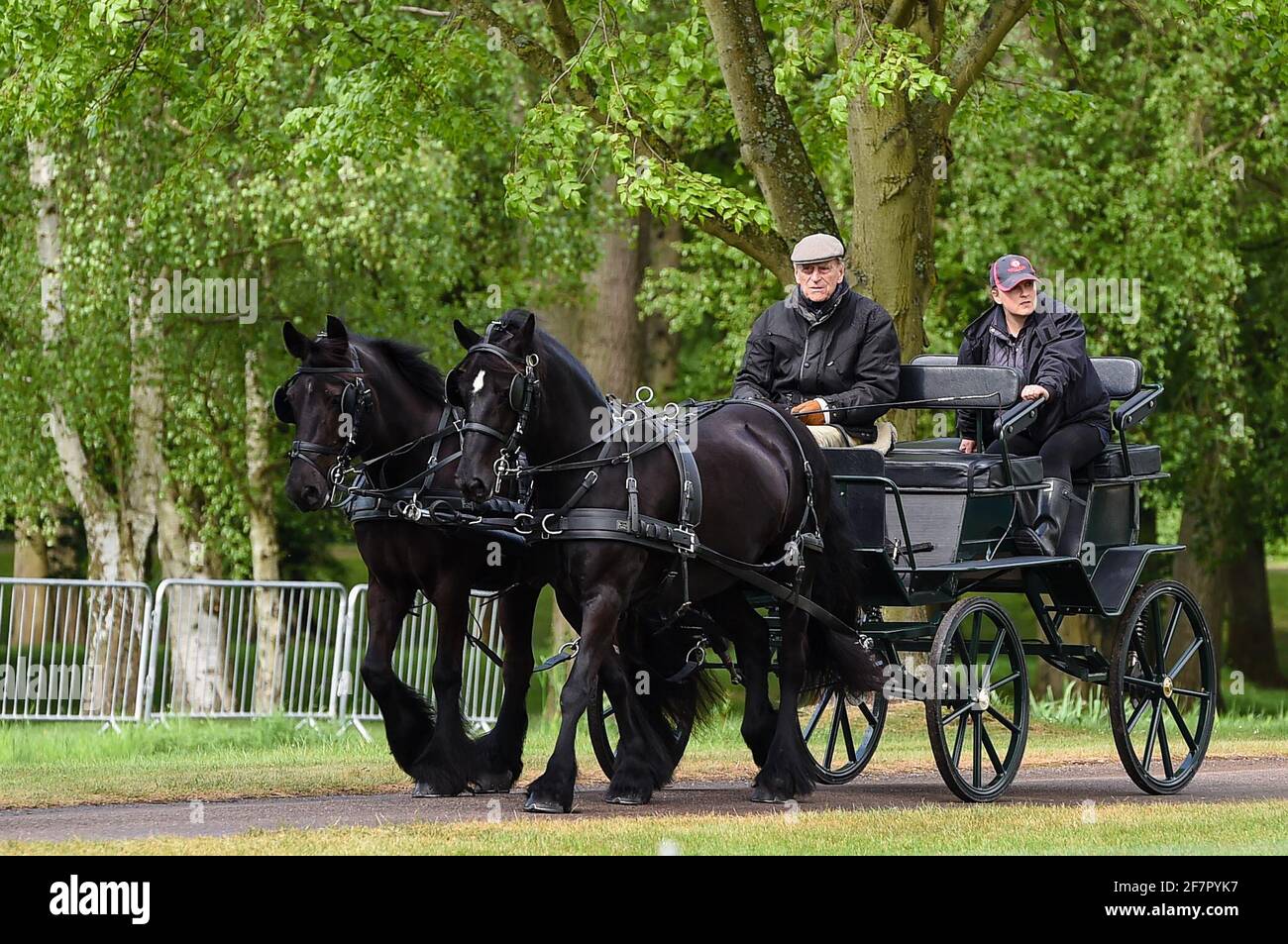 DATEI FOTO: HRH The Duke of Edinburgh bei der Royal Windsor Horse Show auf dem privaten Gelände des Windsor Castle in Windsor in Berkshire in Großbritannien vom 10.-14. Mai 2017 Quelle: Peter Putnam/Alamy Live News Stockfoto