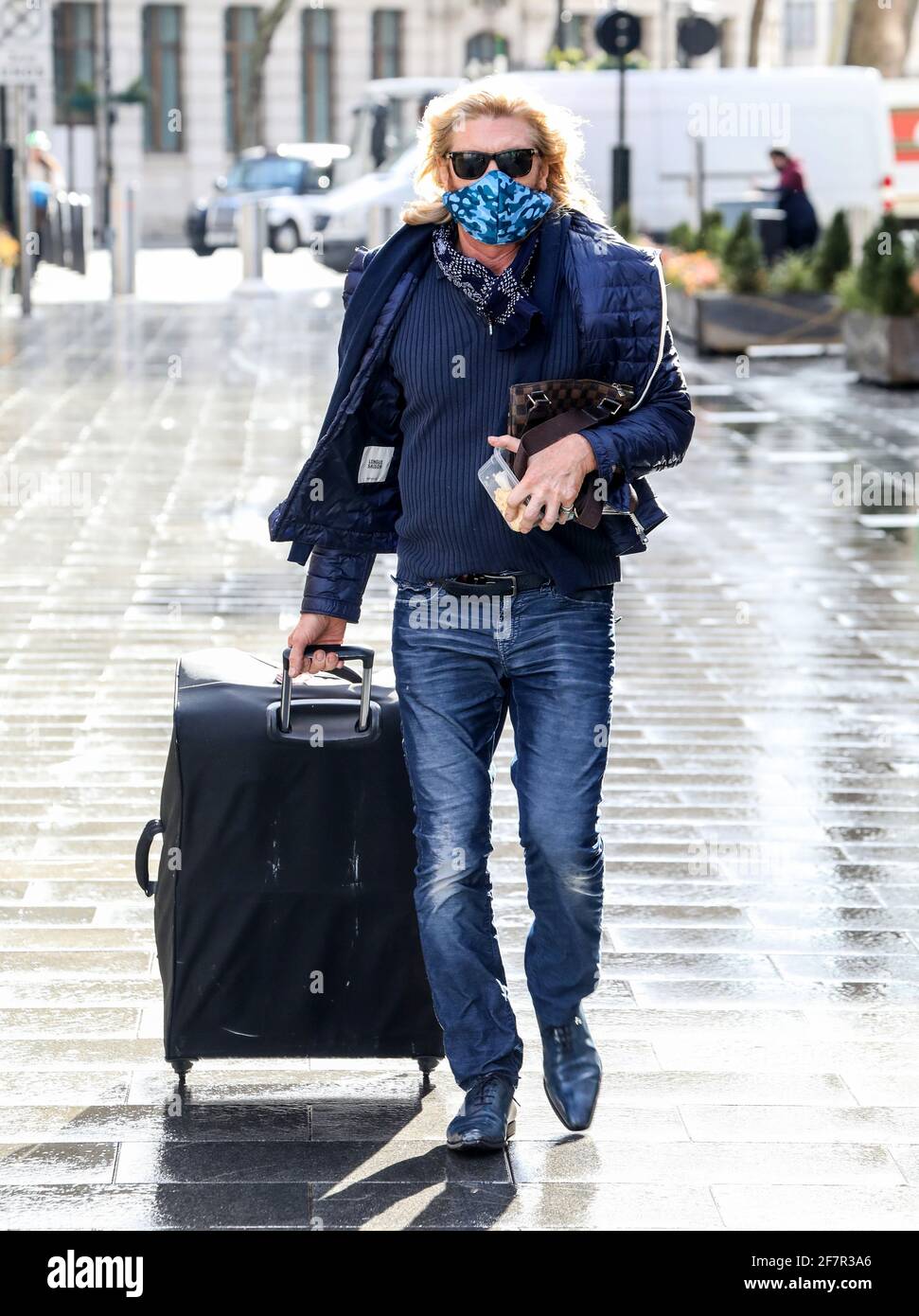 Der berühmte Friseur Nicky Clarke wird in London entdeckt. Stockfoto