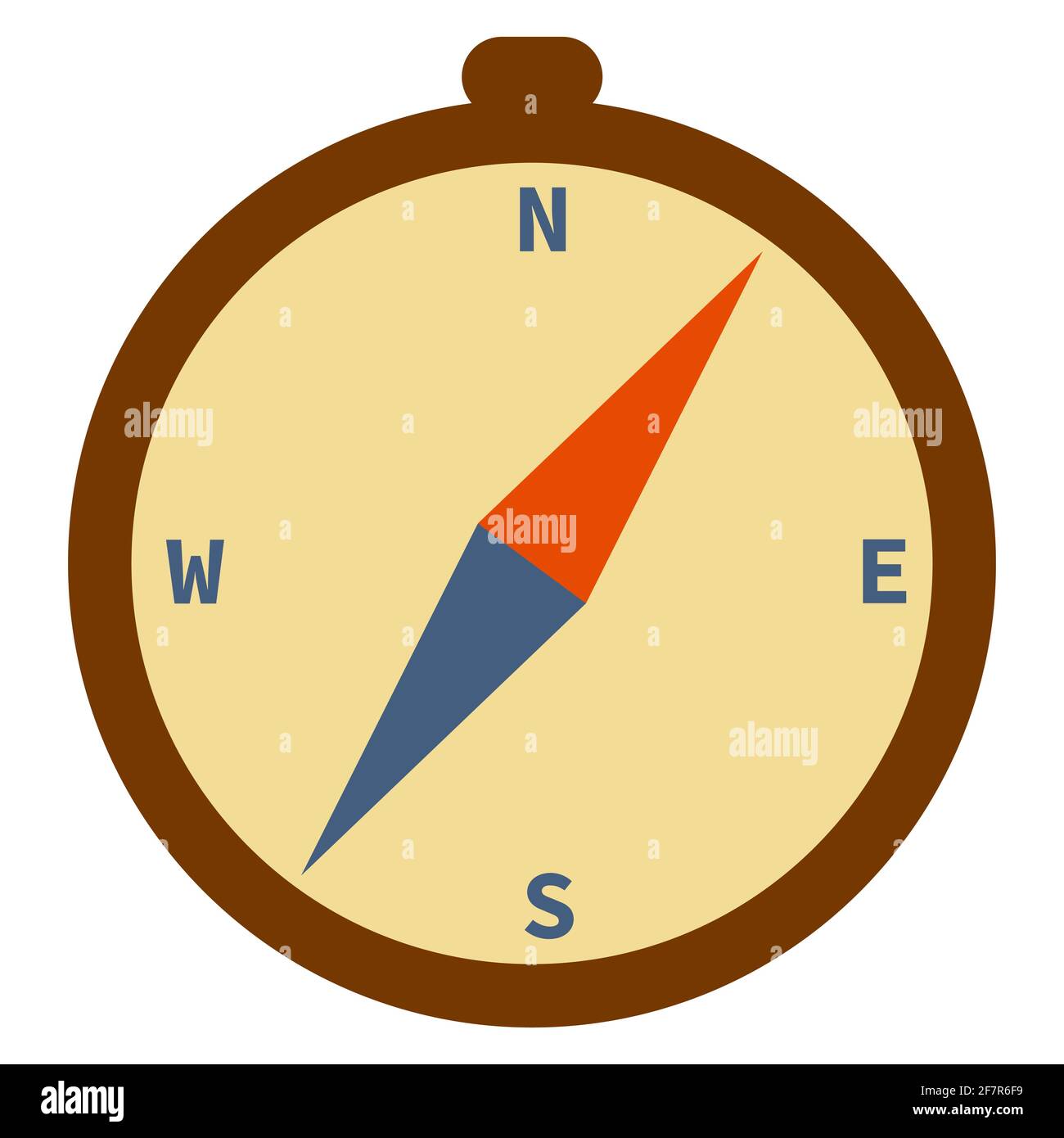 Kompass -Vektor Illustration des Messwerkzeugs.Flat Minimalismus Stil. Stock Vektor