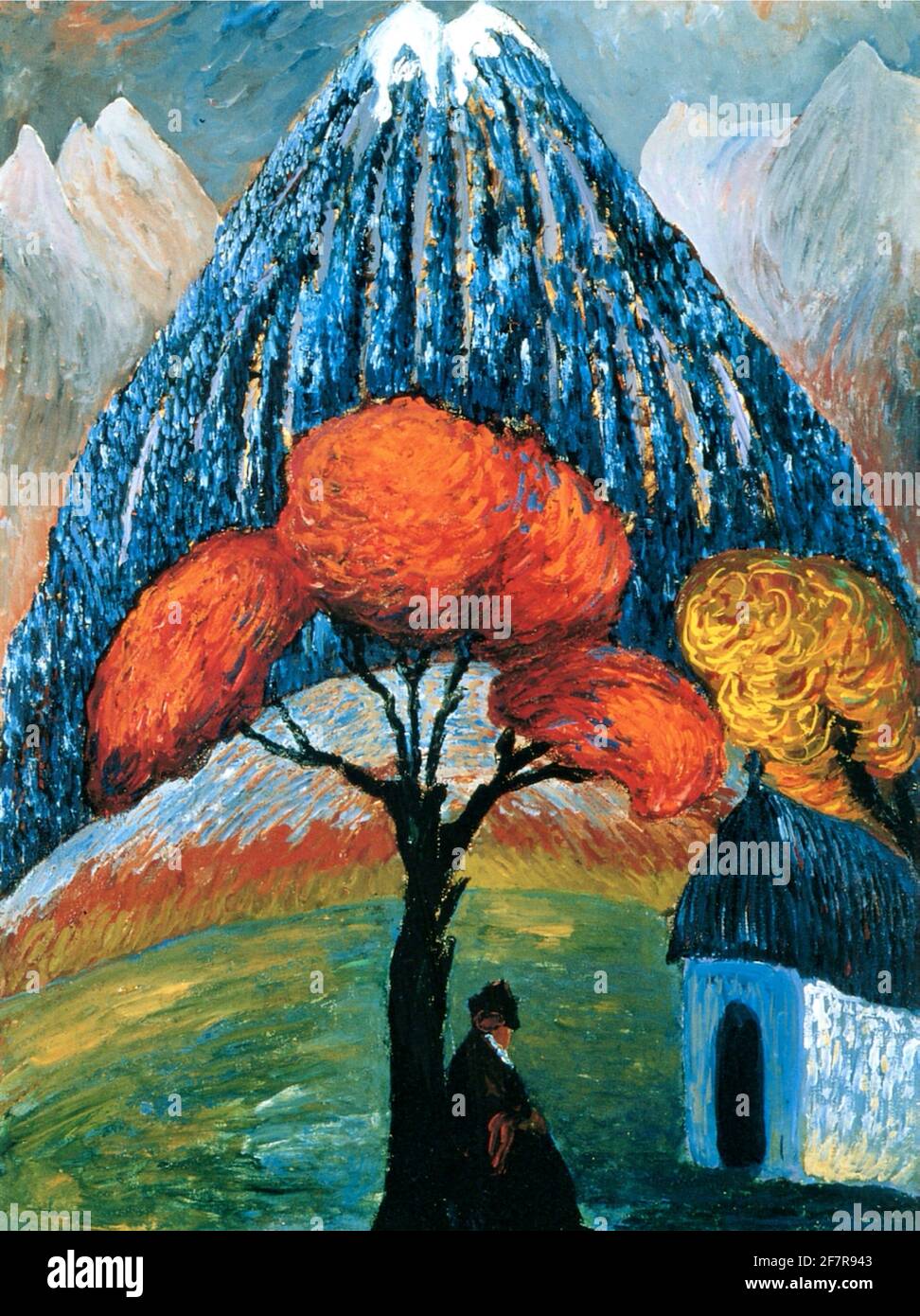 Marianne von Werefkin Kunstwerk mit dem Titel der rote Baum. Stockfoto